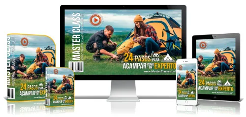 Portada del curso 24 PASOS PARA ACAMPAR COMO UN EXPERTO