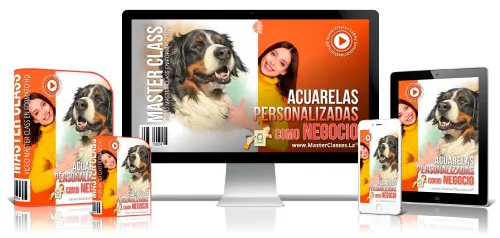 Portada del curso ACUARELAS PERSONALIZADAS COMO NEGOCIO