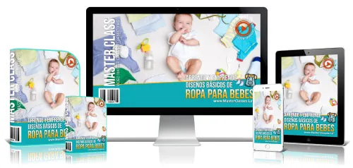 Portada del curso APRENDE Y EMPRENDE DISEÑOS BÁSICOS DE ROPA PARA BEBÉS