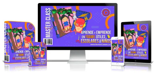 Portada del curso APRENDE Y EMPRENDE EN FOAMY, ÚTILES ESCOLARES PARA NIÑOS