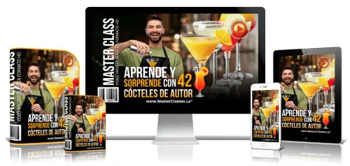 Portada del curso APRENDE Y SORPRENDE CON 42 CÓCTELES DE AUTOR