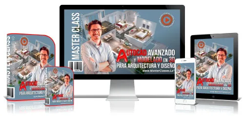 Portada del curso AUTOCAD AVANZADO Y MODELADO EN 3D PARA ARQUITECTURA Y DISEÑO