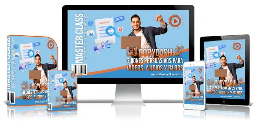 Portada del curso COPYCASH: GUIONES PERSUASIVOS PARA VIDEOS, AUDIOS Y BLOGS