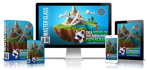 Portada del curso CREA DISEÑOS 3D PARA MANUALIDADES PAPERCRAFT