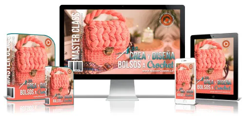 Portada del curso CREA Y DISEÑA BOLSOS A CROCHET