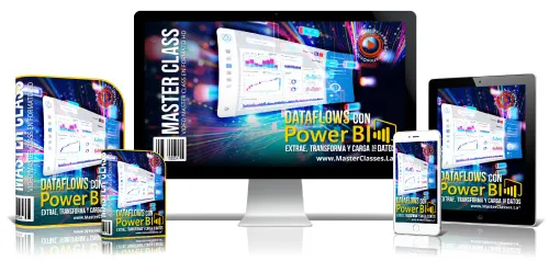 Portada del curso DATAFLOWS DE POWER BI: EXTRAE, TRANSFORMA Y CARGA TUS DATOS