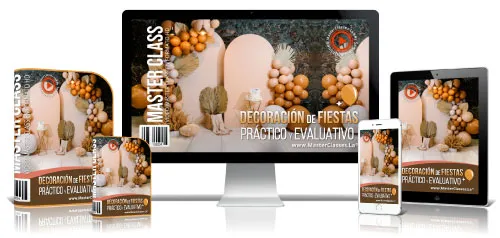 Portada del curso DECORACIÓN DE FIESTAS PRÁCTICO Y EVALUATIVO