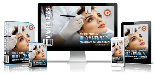 Portada del curso DISEÑO DE CEJAS CON HILO Y HENNA, COMO NEGOCIO EN CASA O A DOMICILIO