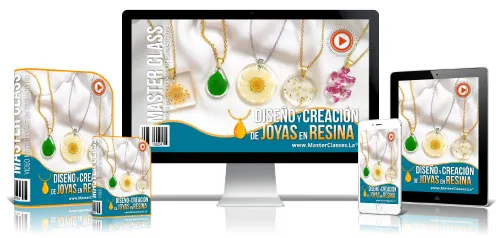 Portada del curso DISEÑO Y CREACIÓN DE JOYAS EN RESINA