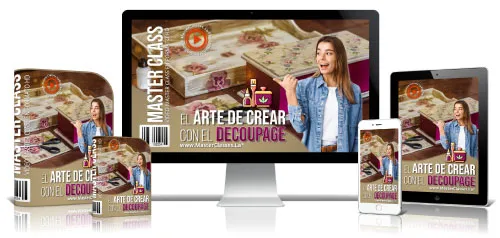 Portada del curso EL ARTE DE CREAR CON EL DECOUPAGE