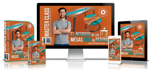 Portada del curso EL NEGOCIO DE MESAS RÍOS DE RESINA