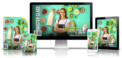 Portada del curso ELABORACIÓN DE 12 LECHES VEGETALES Y JUGOS SALUDABLES PARA EVITAR EL CÁNCER