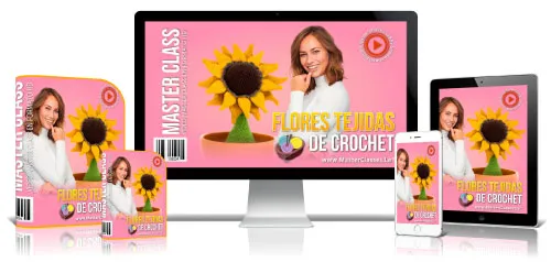 Portada del curso FLORES TEJIDAS DE CROCHET
