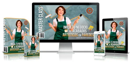 Portada del curso INICIA TU NEGOCIO DE ACABADOS ARTÍSTICOS EN PAREDES