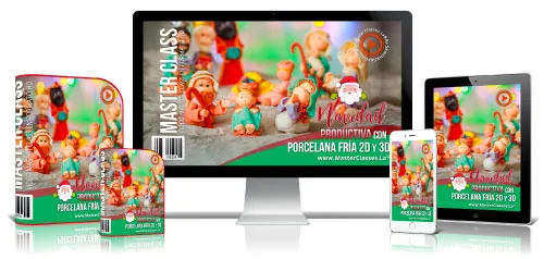 Portada del curso NAVIDAD PRODUCTIVA CON PORCELANA FRÍA 2D Y 3D
