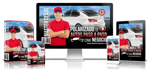 Portada del curso POLARIZADO DE AUTOS PASO A PASO COMO NEGOCIO