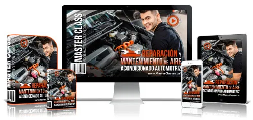 Portada del curso REPARACIÓN Y MANTENIMIENTO DE AIRE ACONDICIONADO AUTOMOTRIZ