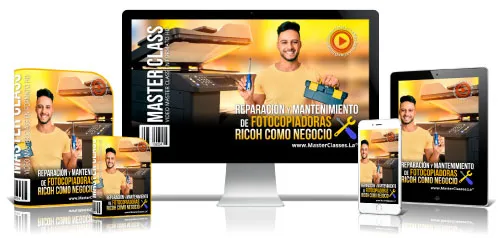 Portada del curso REPARACIÓN Y MANTENIMIENTO DE FOTOCOPIADORAS RICOH COMO NEGOCIO