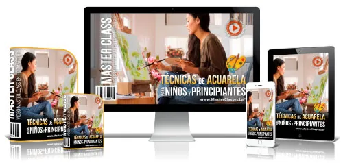 Portada del curso TÉCNICAS DE ACUARELA PARA NIÑOS Y PRINCIPIANTES