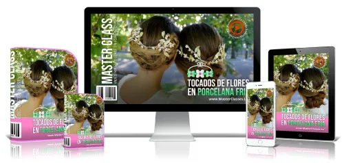Portada del curso TOCADOS DE FLORES EN PORCELANA FRÍA