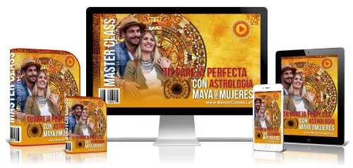 Portada del curso TU PAREJA PERFECTA CON ASTROLOGÍA MAYA PARA MUJERES