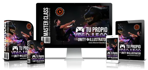Portada del curso TU PROPIO VIDEO JUEGO CON UNITY + ILLUSTRATOR