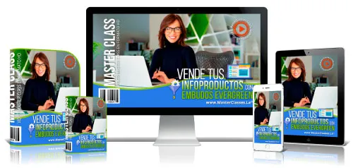 Portada del curso VENDE TUS INFOPRODUCTOS CON EMBUDOS EVERGREEN